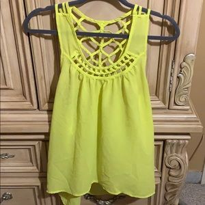 Lime green top